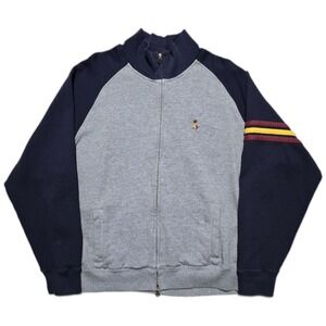 Cremieux Mens Jacket 2XL Heavyweight Varsity Style Knit Fleece Full Zip Retro